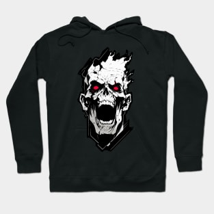 Crazy zombie skull Hoodie